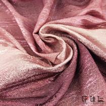 紫色 TT8034布帘+纱帘装饰+半遮光聚酯纤维混纺条纹喜庆简约现代 窗帘