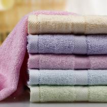 黄色蓝色粉色紫色绿色竹纤维面巾百搭型 毛巾