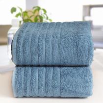 蓝灰色纯棉 QW001浴巾