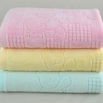 黄色粉红色天蓝色竹纤维 浴巾