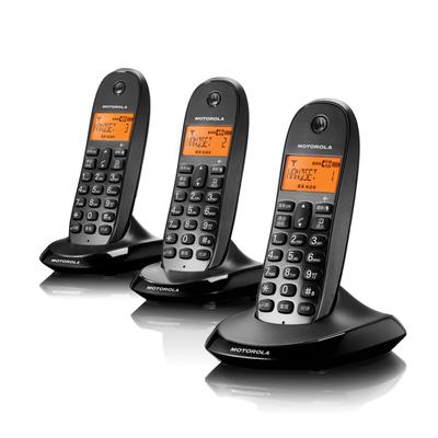 摩托罗拉 数字无绳铃声选择三方通话座式子母