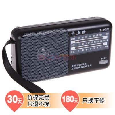 熊猫 黑色耳机插孔FM/MW/SW 收音机