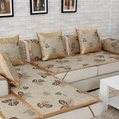 虹原风尚 藤竹植物花卉组合沙发欧式 沙发垫