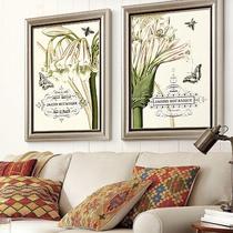 A款B款平面价格为单副有框植物花卉印刷 装饰画