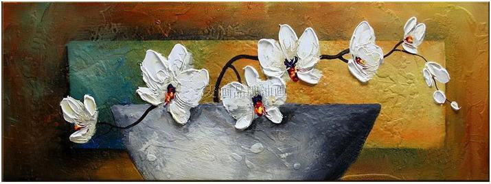 麦画 蝴蝶兰横版平面无框有框单幅植物花卉手绘 油画