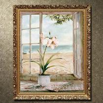 立体有框单幅植物花卉手绘 K42油画