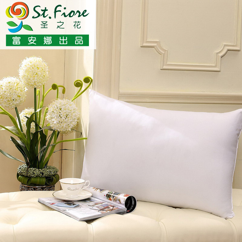圣之花 白色（一对）涤棉纤维枕长方形 枕头