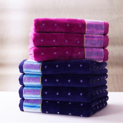 金号 紫色蓝色纯棉</=5s面巾百搭型 毛巾