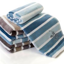 棕条纹蓝条纹纯棉5s-10s面巾男 毛巾