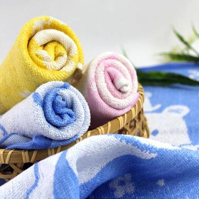 加乐 黄色绿色粉色竹纤维</=5s童巾百搭型 毛巾