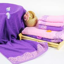 紫色粉红色竹纤维 浴巾