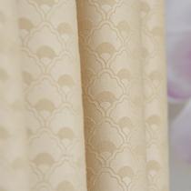 布装饰+半遮光人造纤维几何图案普通打褶现代中式 窗帘