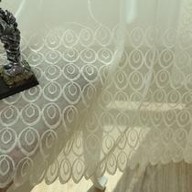 纱装饰+半遮光混纺植物花卉纯色欧式 窗帘