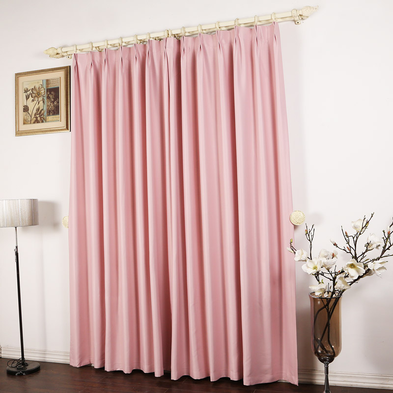 JBL 粉红色布装饰+全遮光可定制平帷涤纶纯色简约现代 窗帘