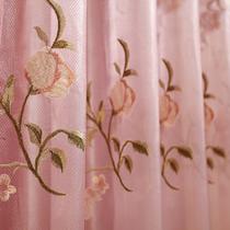 内帘外帘纱装饰+半遮光平帷荡度涤纶植物花卉叶子几何图案欧式 窗帘