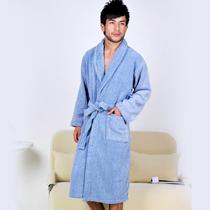 褐色天蓝色ML男 浴袍