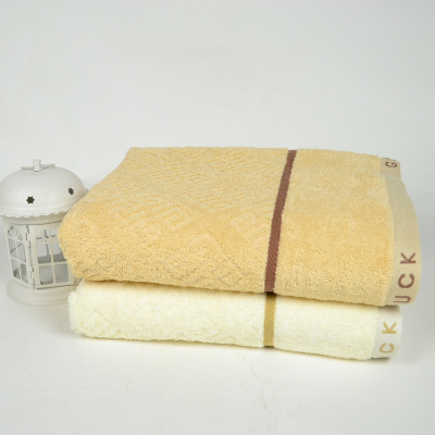 三利 颜色平均搭配白色浅棕纯棉 浴巾