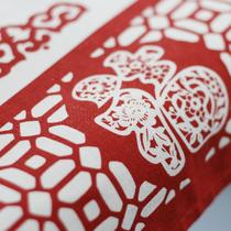 中国红 半漂纯棉帆布喜庆现代中式 BZ055H桌布