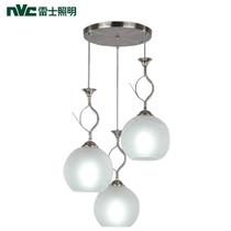 玻璃铁简约现代镀铬节能灯 NUD1753-3吊灯