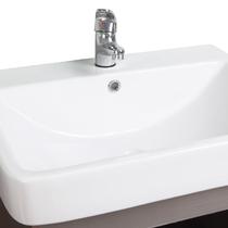 白色不锈钢一体陶瓷盆简约现代 6037洗手盆