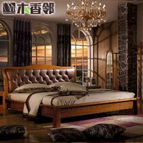 标准M9803床橡木组装式架子床现代中式 床