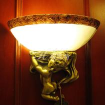 云石铜欧式雕刻白炽灯节能灯LED H8079-400壁灯