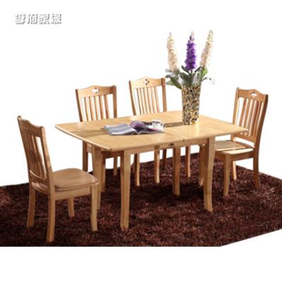李府家缘 组装支架结构橡胶木抽象图案长方形简约现代 餐桌