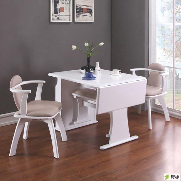 野橡 yeoak 枫木色白色组装橡胶木长方形北欧/宜家 餐桌