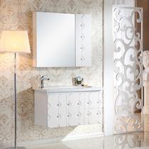 水曲柳实木一体陶瓷盆E0级欧式 MD2003浴室柜