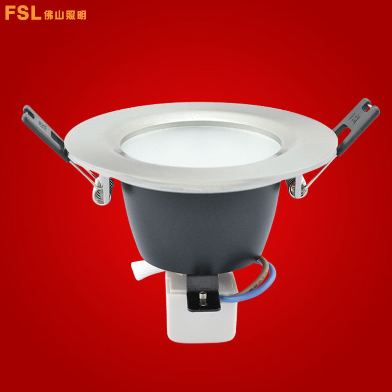佛山照明 铝LED FSL-LED钻石扫镍经济筒灯筒灯