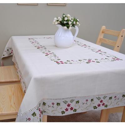 home linen 浅米色布植物花卉美式乡村 桌布