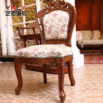 仿古白色美式原色桦木成人美式乡村 60916餐椅