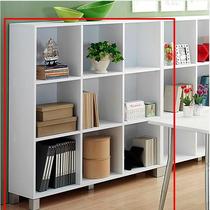 桔色黑胡桃白枫白色人造板刨花板/三聚氰胺板箱框结构成人简约现代 书柜
