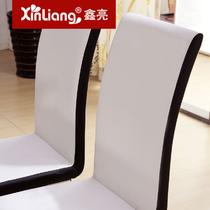 白色金属软面皮革成人简约现代 餐椅