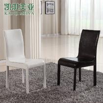黑色白色金属钢皮革移动成人简约现代 餐椅