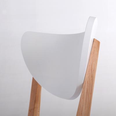 嘉宜美 白色[45内天发货]实木皮饰面拆装成人简约现代 餐椅