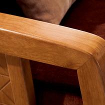 单人位油漆工艺拼板橡木移动海绵现代中式 沙发