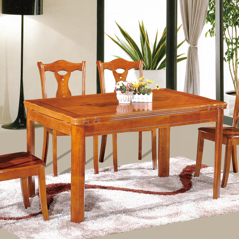 优越豪庭 组装框架结构橡胶木长方形现代中式 S209餐桌