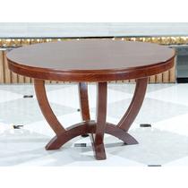 一桌6椅餐桌组装框架结构橡木多功能圆形现代中式 餐桌