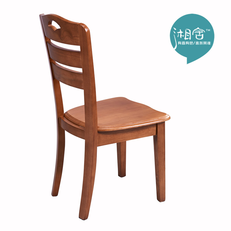 湘舍 橡胶木拆装成人现代中式 YW504餐椅