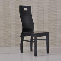 黑色实木皮饰面橡胶木成人简约现代 餐椅