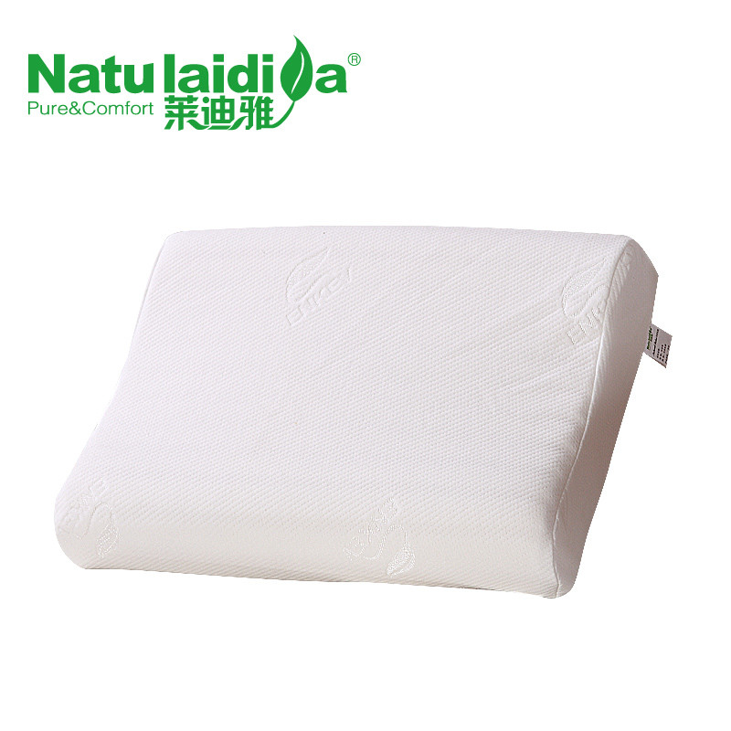 莱迪雅 白色优等品涤棉乳胶长方形 枕头护颈枕