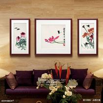 平面高级厚板有框组合价格植物花卉原作版画 装饰画