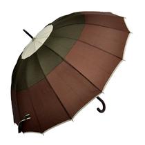 三色合一半自动碰击布雨伞长柄伞成人 遮阳伞