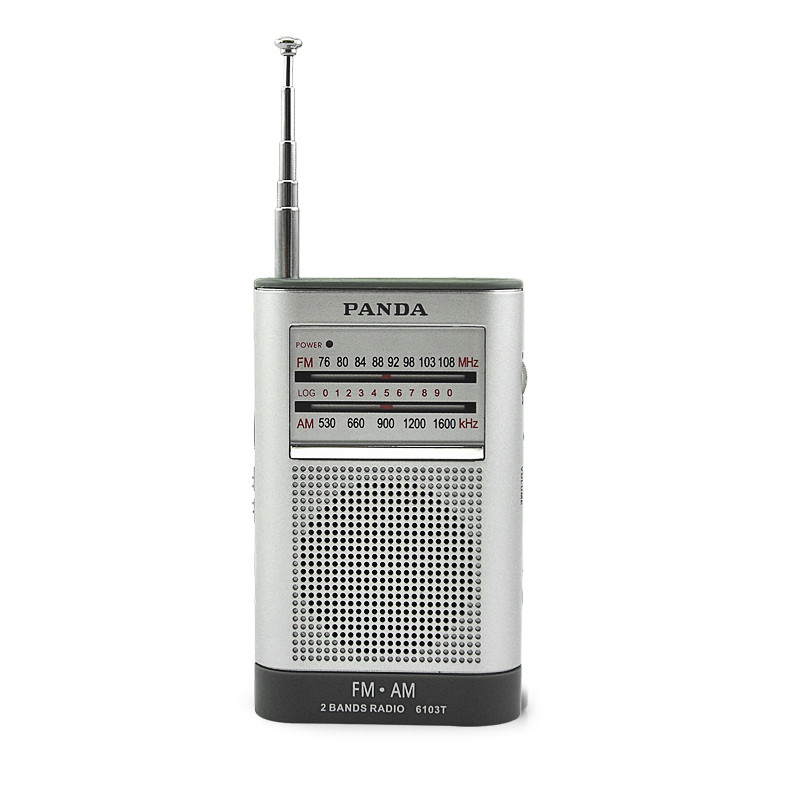 熊猫 银+送两节7号电池两波段指针式袖珍式全国联保 收音机