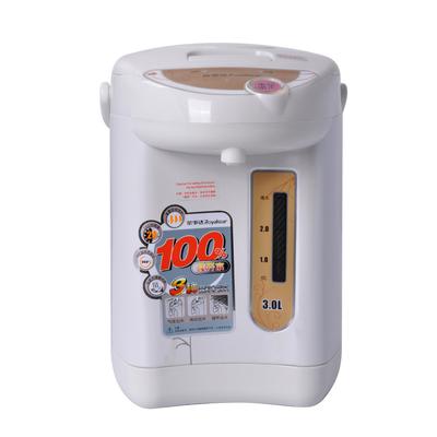 荣事达 白色国产优质温控器不锈钢电热开水瓶3L立体环绕加热 电水壶