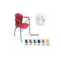 金属固定扶手铁钢制脚塑料 办公椅培训椅