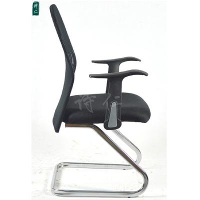 诗仁 黑色填充物固定扶手钢制脚网布 办公椅