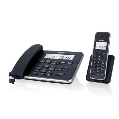 飞利浦 黑色白色数字无绳座式子母机全国联保 DCTG 192电话机