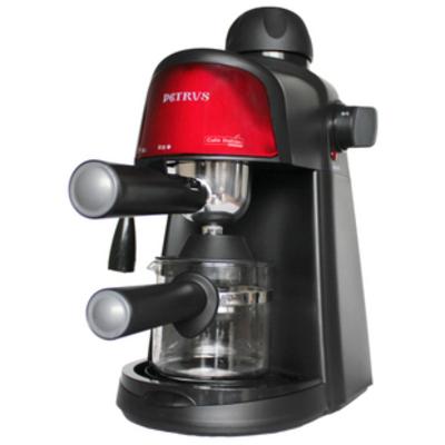 柏翠 金属红不锈钢色Petrus/柏翠泵压式美式意大利式半自动 咖啡机